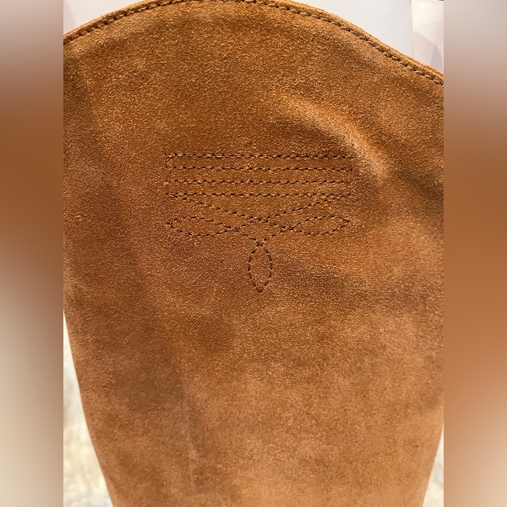 NWOB FRYE AND CO. Caden Stitch Tall Knee High Boot Brown Suede - Picture 4 of 6